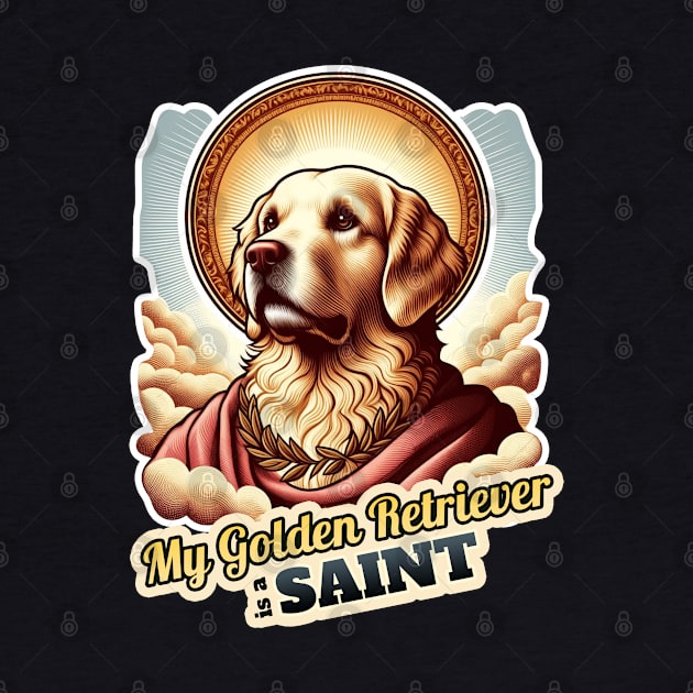 Golden Retriever Saint 2 by k9-tee